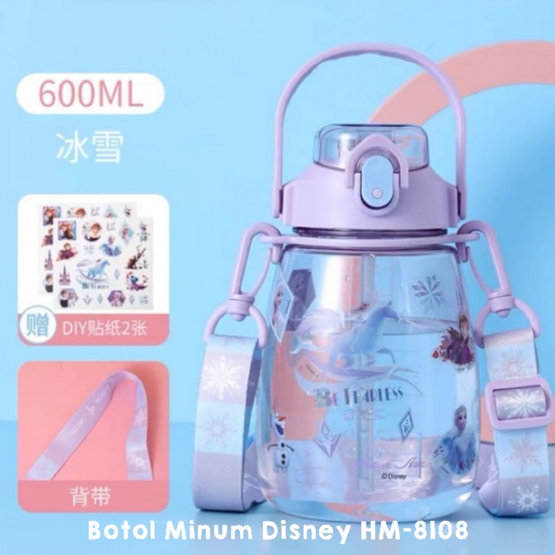 Botol Minum Sedotan Disney HM-8108 / Straw Bottle Frozen , Minnie , Mickey