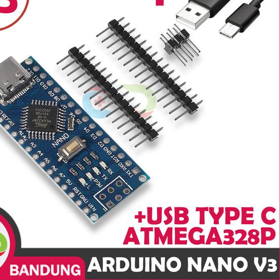 ARDUINO NANO V3.0 ATMEGA328P TYPE-C PLUS KABEL CH340 HQ IC ORIGINAL