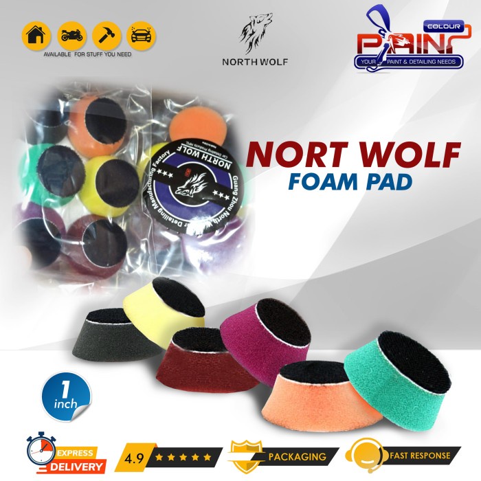 NORTHWOLF Foam Pad 1 inch Busa Foam Pad Mesin Poles Mobil North Wolf