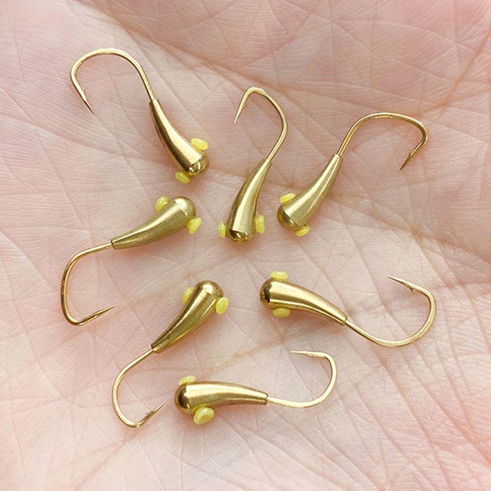 Preva 5pcs/Lot Jig Memimpin Kepala Memancing Kait Kualitas Tinggi Kembali Duri Lure Jigging Umpan