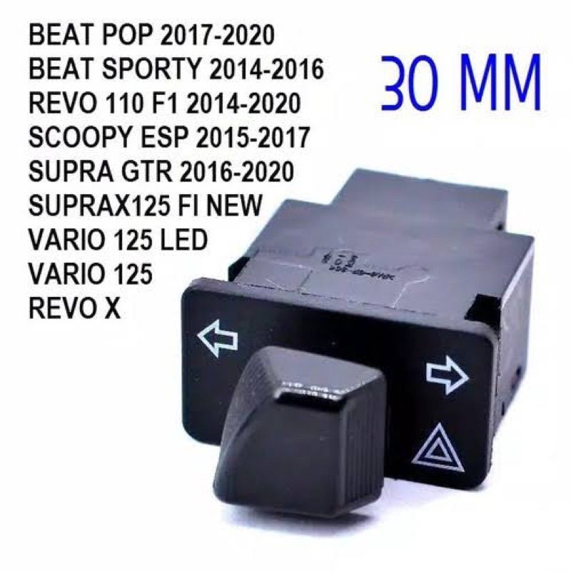 Saklar sen plus hazard 30MM beat pop revo 110 supra x fi new vario 125 led revo x beat sporty