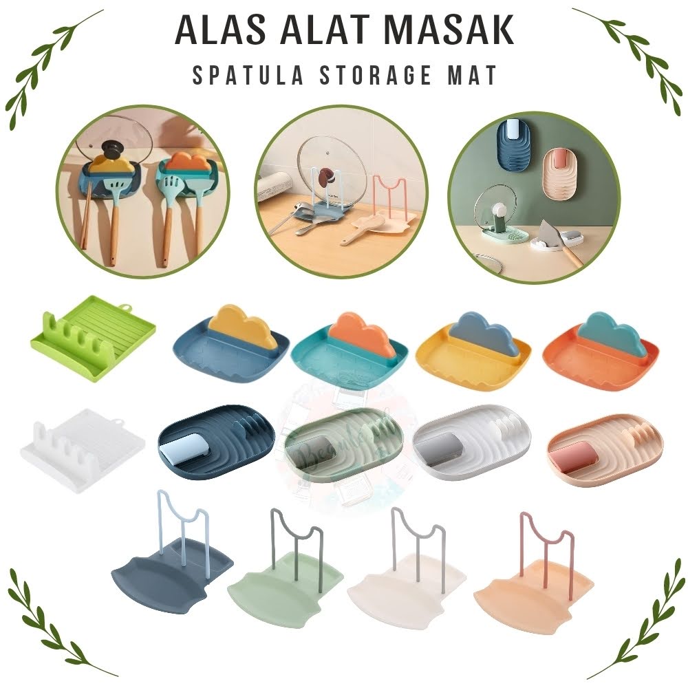 Tempat Matras Alas Alat Masak Sutil Centong Sendok Dapur Tutup Panci Perapi Meja Dapur Bahan Plastik Tebal Berkualitas Model Lucu Unik Spatula Storage Mat