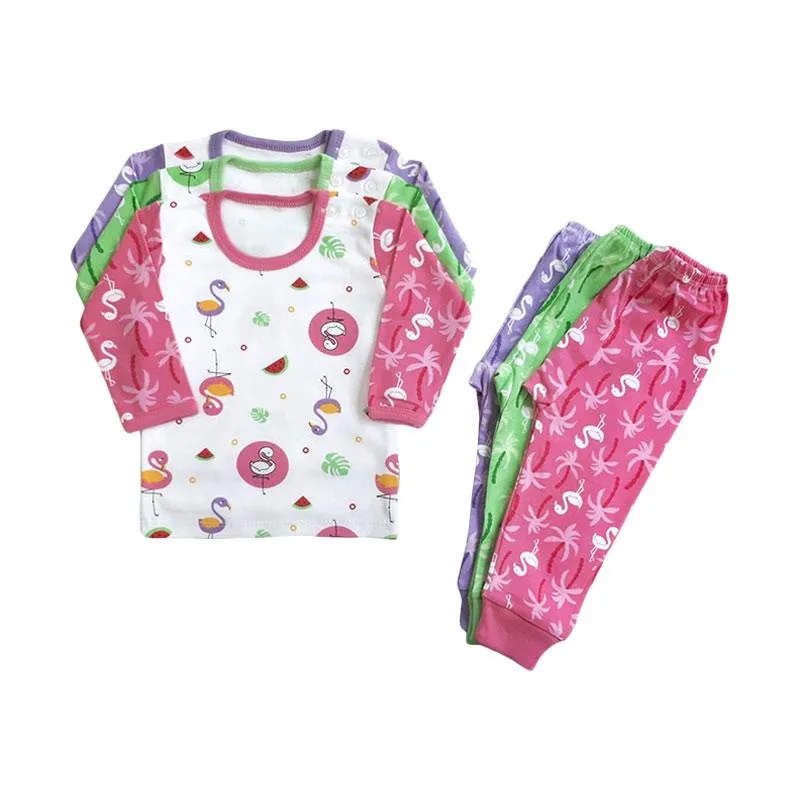 Aruchi piyama bayi panjang flamingo