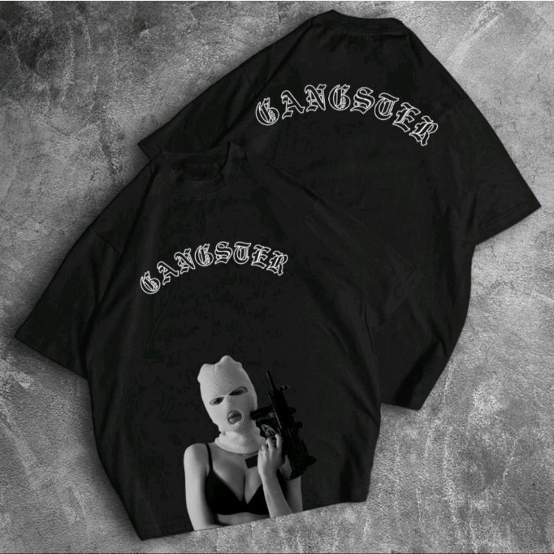 [Oversize] BAJU KAOS OVERSIZE / OVERSIZED T-SHIRT "GANGSTER" / Baju Polos