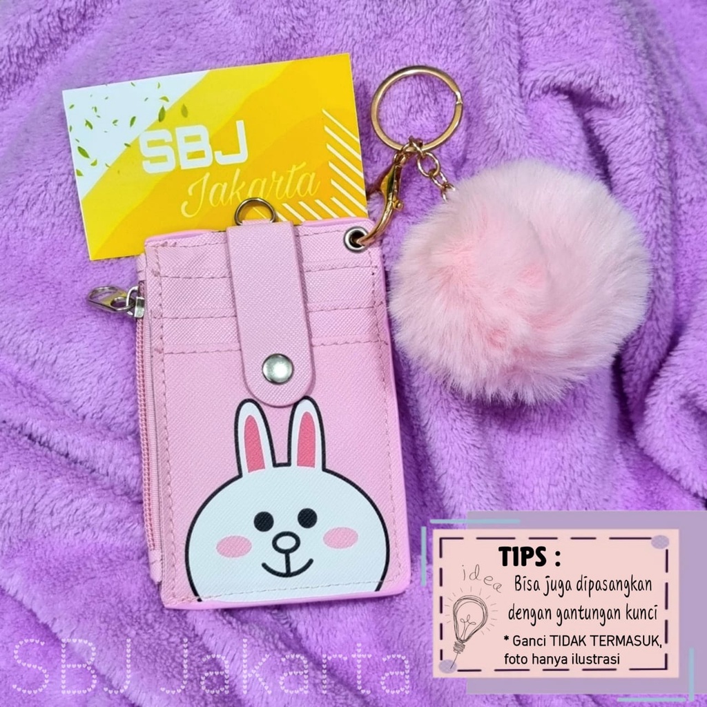 Tempat kartu / ID card / Tag holder Dengan tali strap / Card Holder Karakter Lucu