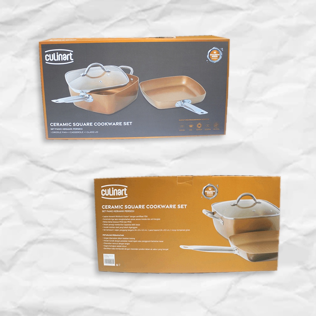 CULINART CERAMIC SQUARE COOKWARE