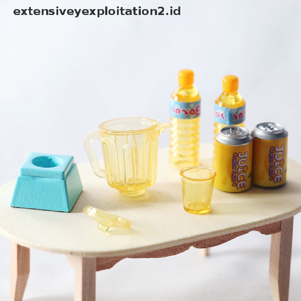 6pcs / Set Mainan Miniatur Minuman Jus Skala 1: 12 Untuk Aksesoris Dapur Rumah Boneka