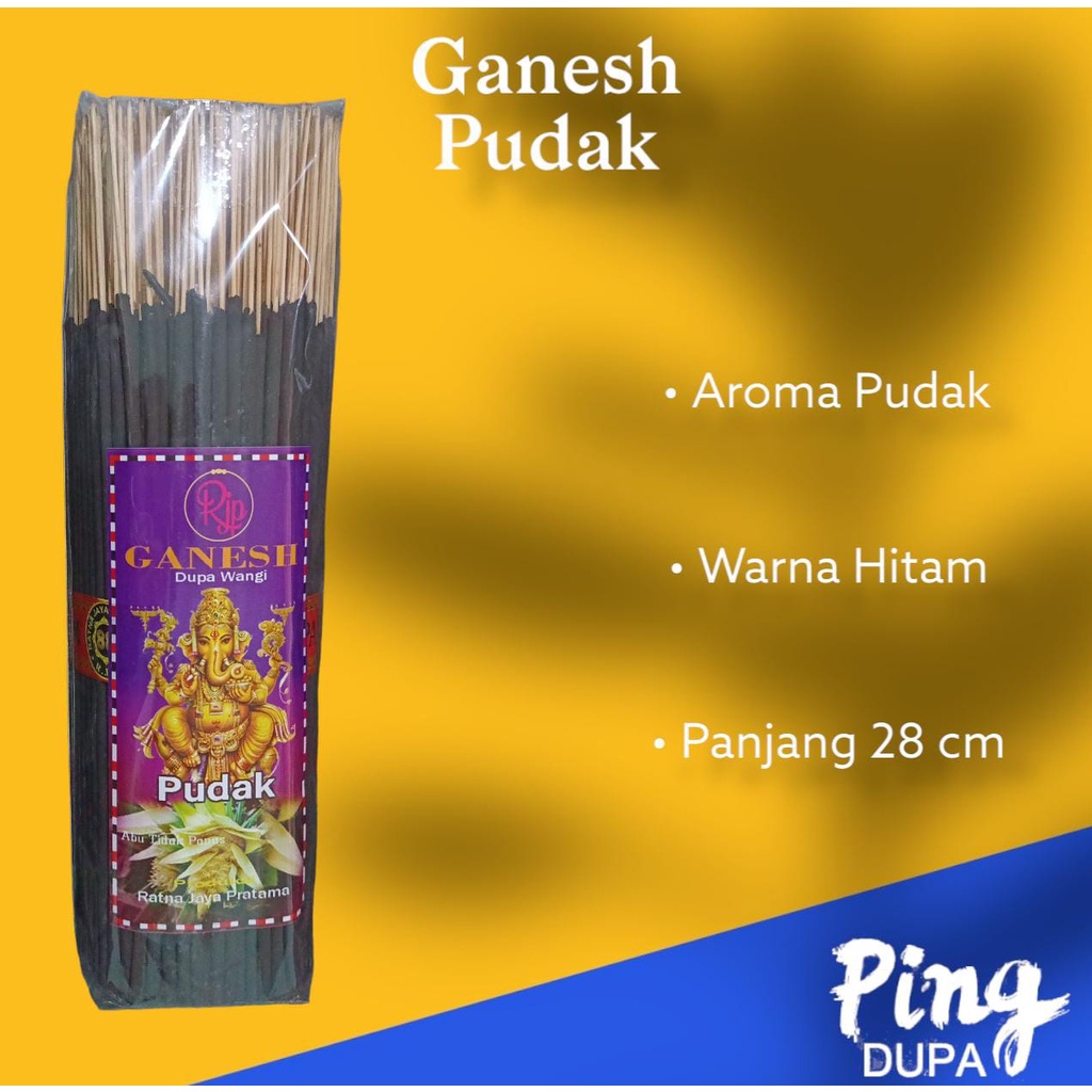 Dupa Bali Pudak Ganesh Hio Wangi Incences Sticks Abu Tidak Panas Produksi Ratna Jaya Pratama