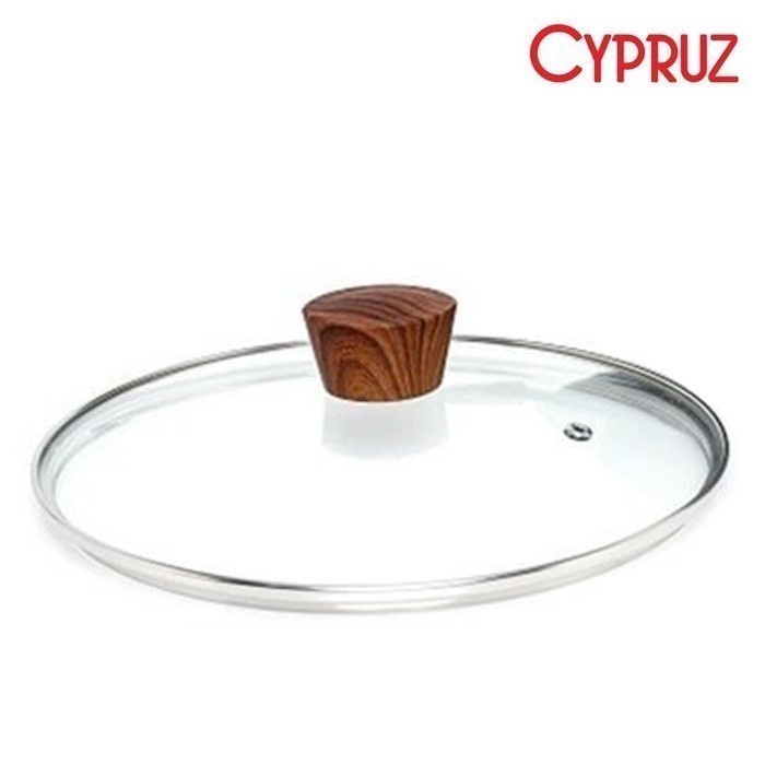 CYPRUZ SP-0785 Tutup Kaca Fry Wok Pan Sauce Pan Marble Series 28 cm