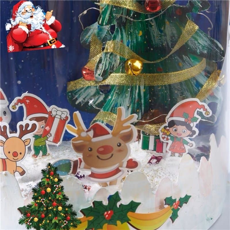 prakarya anak diy christmas scene diorama