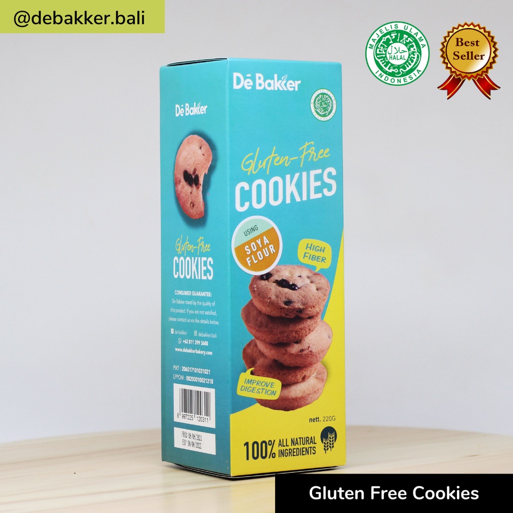 

Debakker store Gluten Free Cookies- Healthy Food - Diet Snack - Low Gi - Sugar Free - Egg Free- Snack Roti