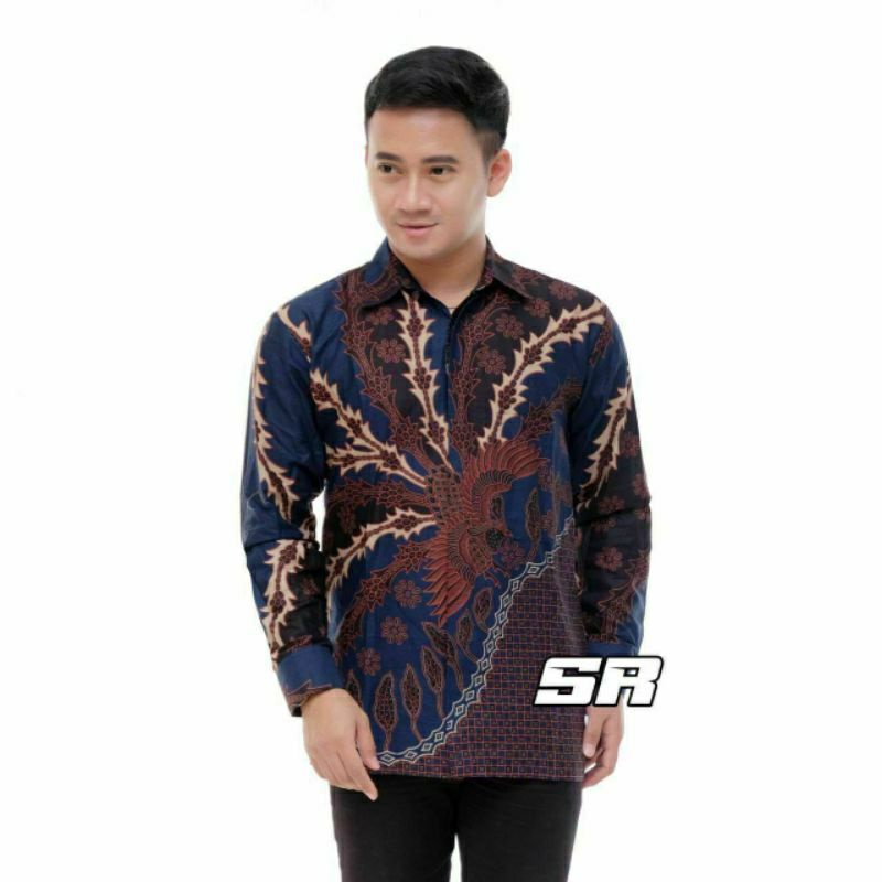 Baju Batik Pria Dewasa Lengan Panjang Ukuran M-XXL