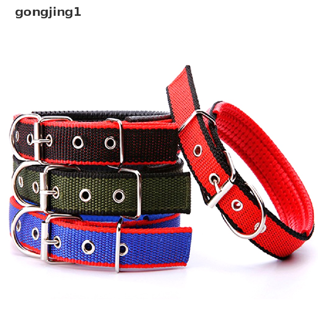 Ggg Kalung Anjing Pitbull / Bulldog Bahan Nilon Ukuran Kecil / Medium / Besar