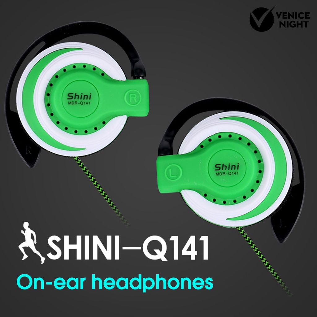 (VNEP) (Berkabel) Earbud High Fidelity Noise Cancelling Ergonomis 3.5mm Stereo Olahraga Ear Hook Earphone untuk Lari