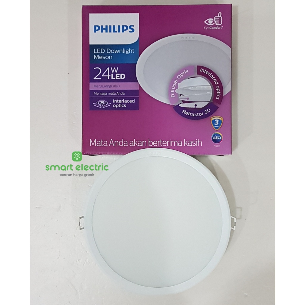 Philips Meson 24 Watt Bulat Lampu LED Downlight Ceiling Tanam Plafon