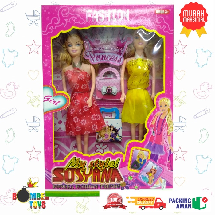 MAINAN ANAK BONEKA BERBIEE GANTI BAJU BERBIE BEAUTY 684-D