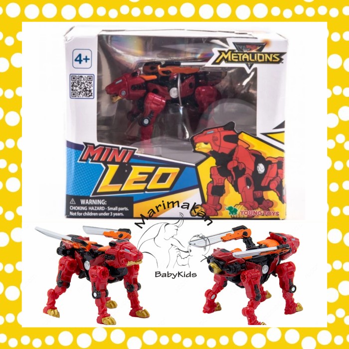 Metalions Mini Leo Mainan Robot Anak Original Young Toys