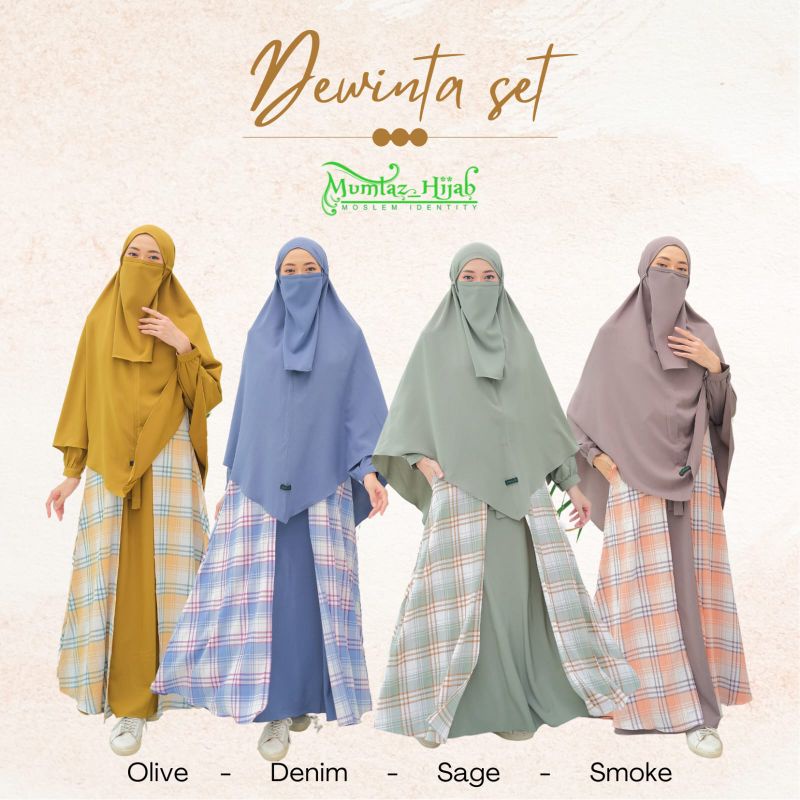 [READY] DEWINTA GAMIS SET BY MUMTAZ HIJAB | GAMIS SET KHIMAR NIN PED | ROSECREPE | YURA CRINKLE❤️