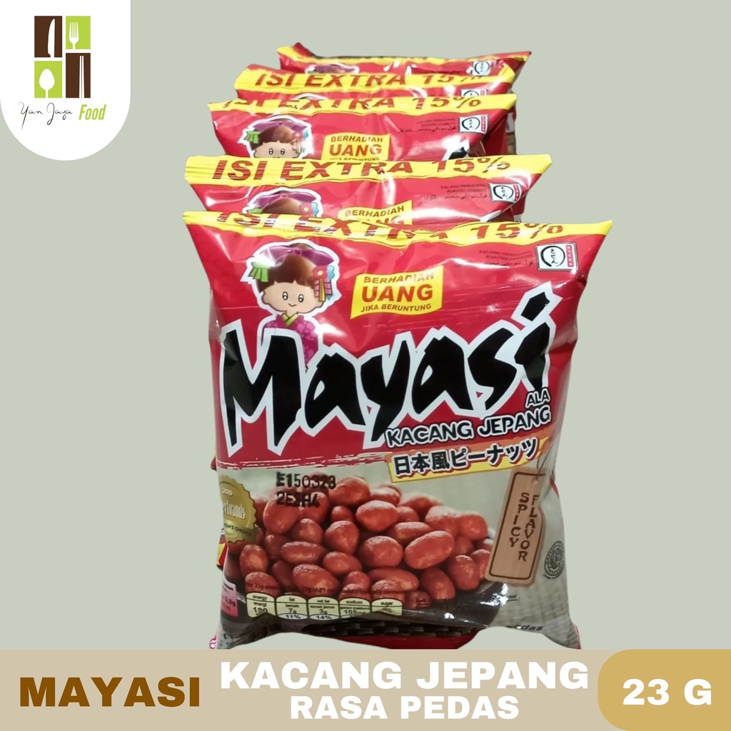 Mayasi Kacang Pedas/ Bawang/Jagung 23 gr [10 Pcs]