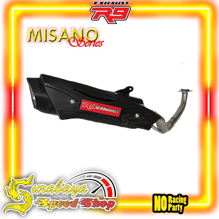 R9 Knalpot Misano Stainless Aerox All New R15 Nmax
