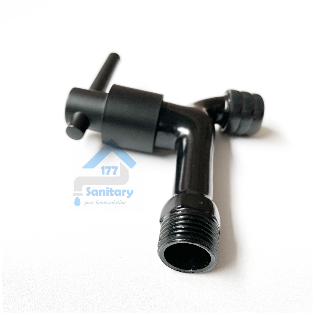 Kran tembok Minimalis HITAM FKT54bl- Keran Air taman kran bak air mandi Black putar faucet kamar mandi stainless bathroom wudhu /B27