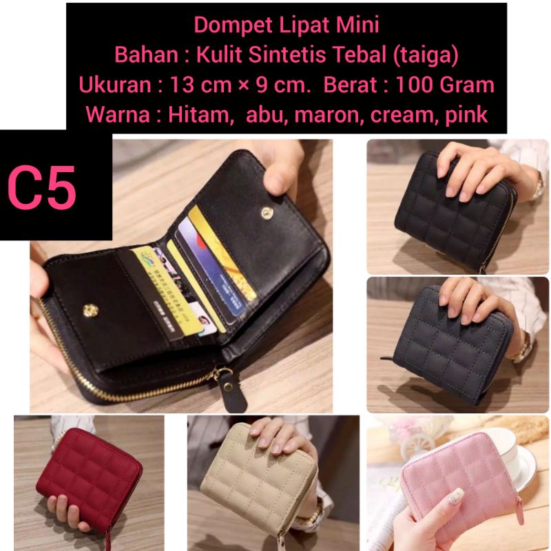 (C5) Dompet Lipat Mini Murah