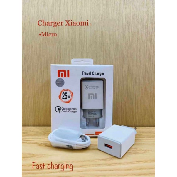 TC AK933FC CHARGER XIAOMI REDMI MICRO USB 25W 6 NOTE 3 6A 5A 4A 4X S2 Mi9 Mi11 A37 9 9A 9C 5+ 5A CAS