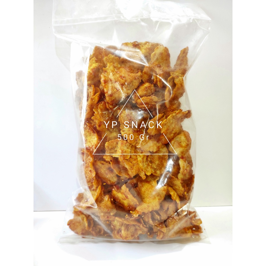 

Emping Sambal Caramel 500gr pedas manis gurih, garing dan renyah