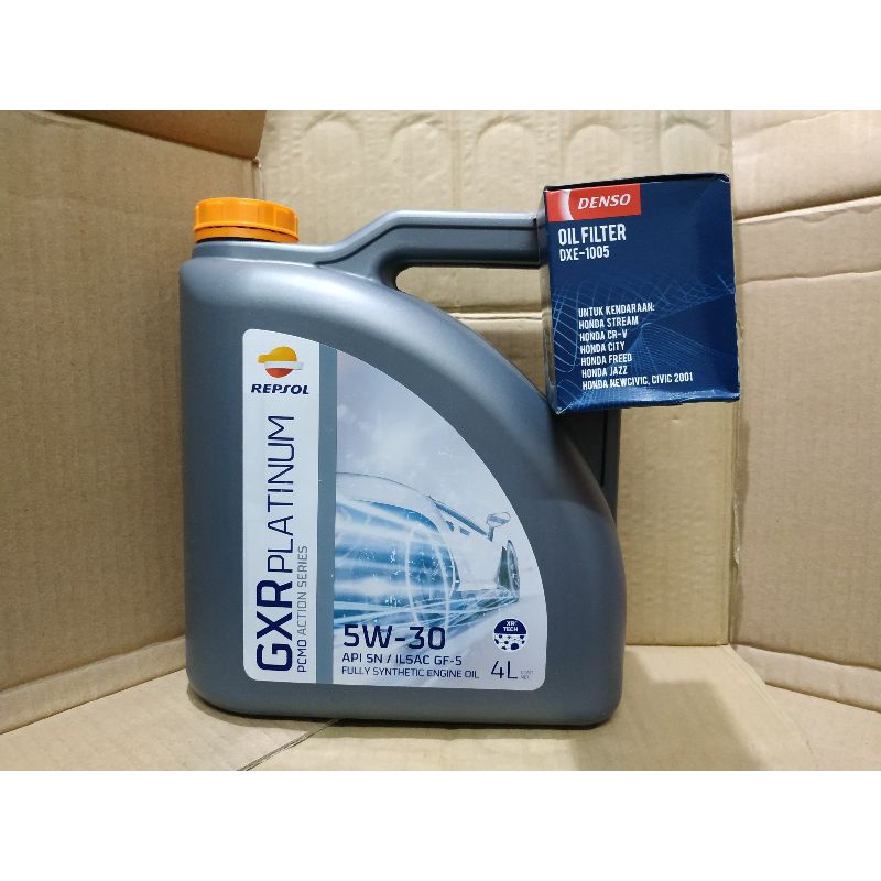 Paket Oli Repsol 5w-30 + Filter oli Honda #Promo
