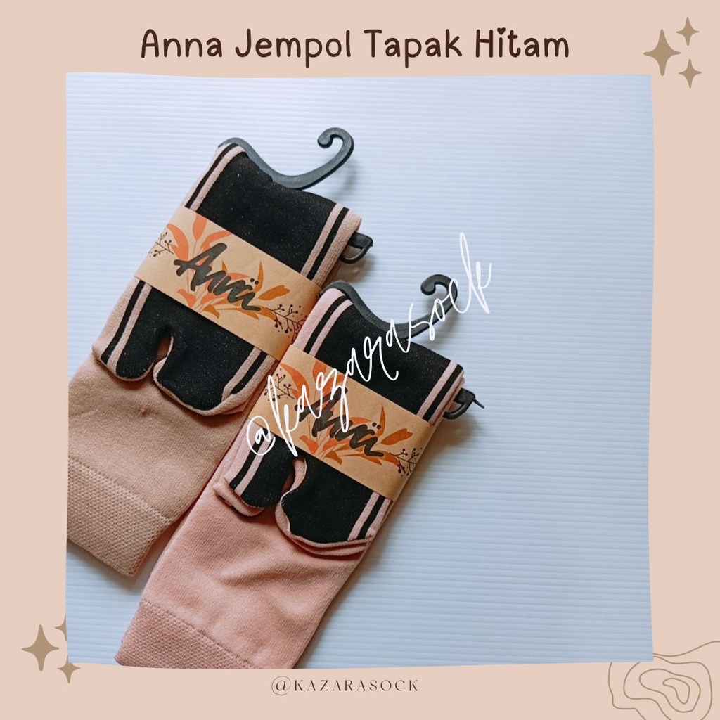 Kazarasock - Kaos Kaki Anak Jempol Telapak Hitam - Anna Jth-Cokelat Kulit