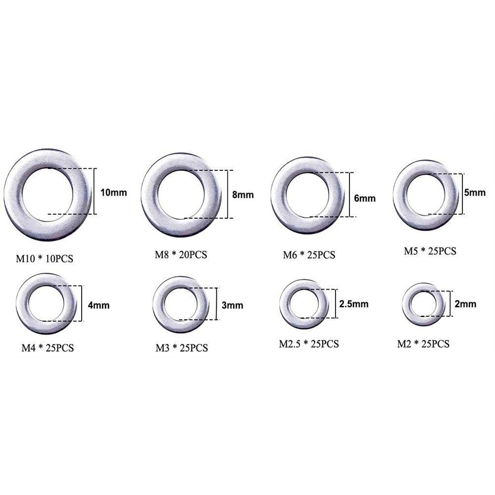 Mesin Cuci Stainless Steel Agustina Untuk Colokan Getah Isi 180Pcs Filler Piece Spacer Sealing M2 2.5 3 4 5 6 8 10 Set Mur Dan Baut