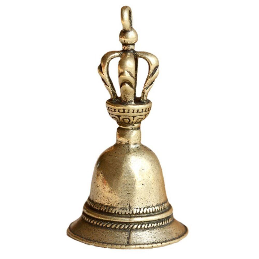 [Elegan] Setan Subduing Bell Kreatif Halus Untuk Hiasan Dekorasi Rumah Tibet Bronze Die-casting Lonceng Kuningan