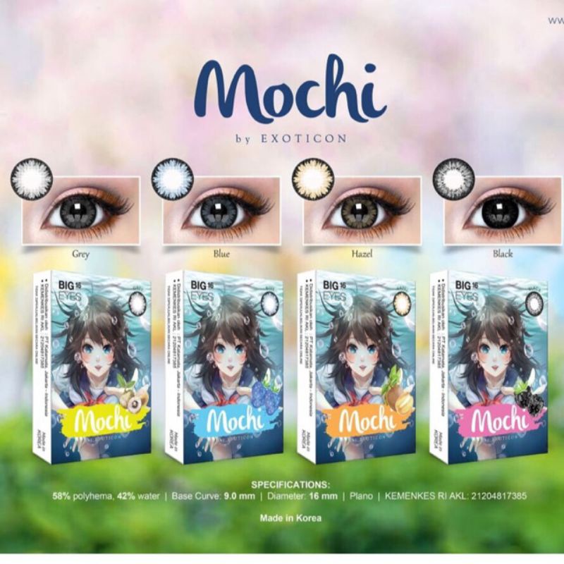 Softlens MOCHI grey black hazel MINUS