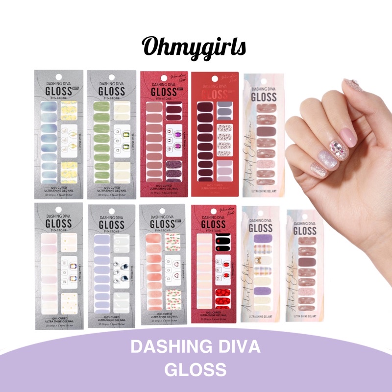 DASHING DIVA - Nail Gloss Magic Gel Strip Stiker Kuku Nail Art