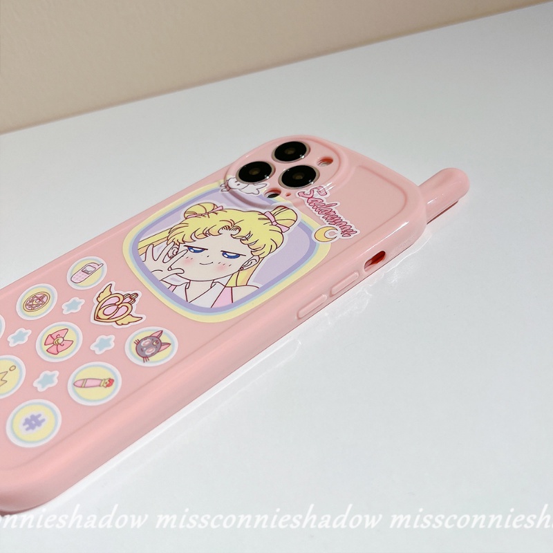 Soft Case Hp Gambar Sailor Moon Model Jepang / Retro Untuk IPhone 7 / 8plus / 11 / 12 / 13 / 14pro MAX / XR / X / XS MAX / SE