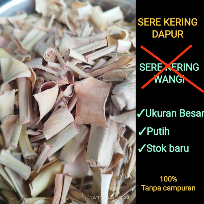 

sere serai sereh kering 1kg ASLI tidak campuran sere wangi