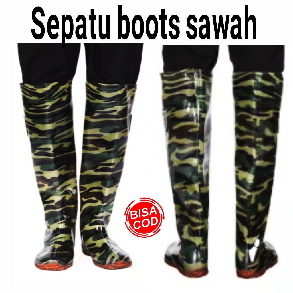 SEPATU BOOTS KARET PANJANG ANTI AIR HUJAN SEPATU SAWAH ANTI KEONG PANJANG SEPATU BOT KARET