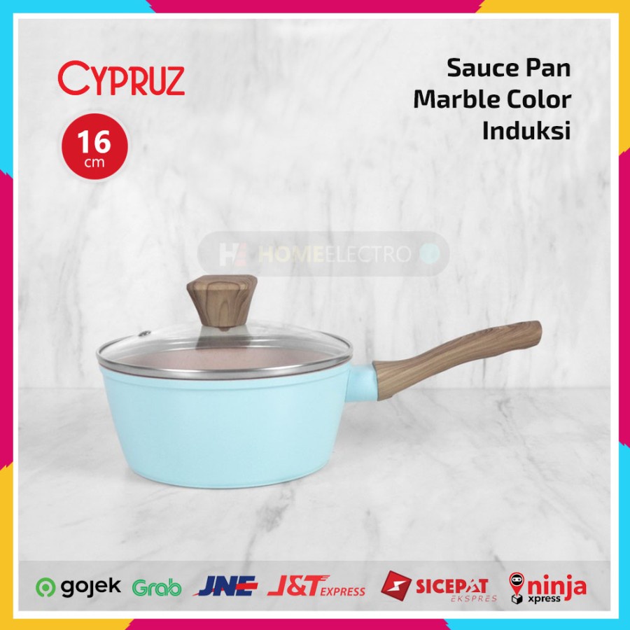 Cypruz SN-0293 Color Marble Sauce Pan / Panci Susu Anti Lengket 16cm