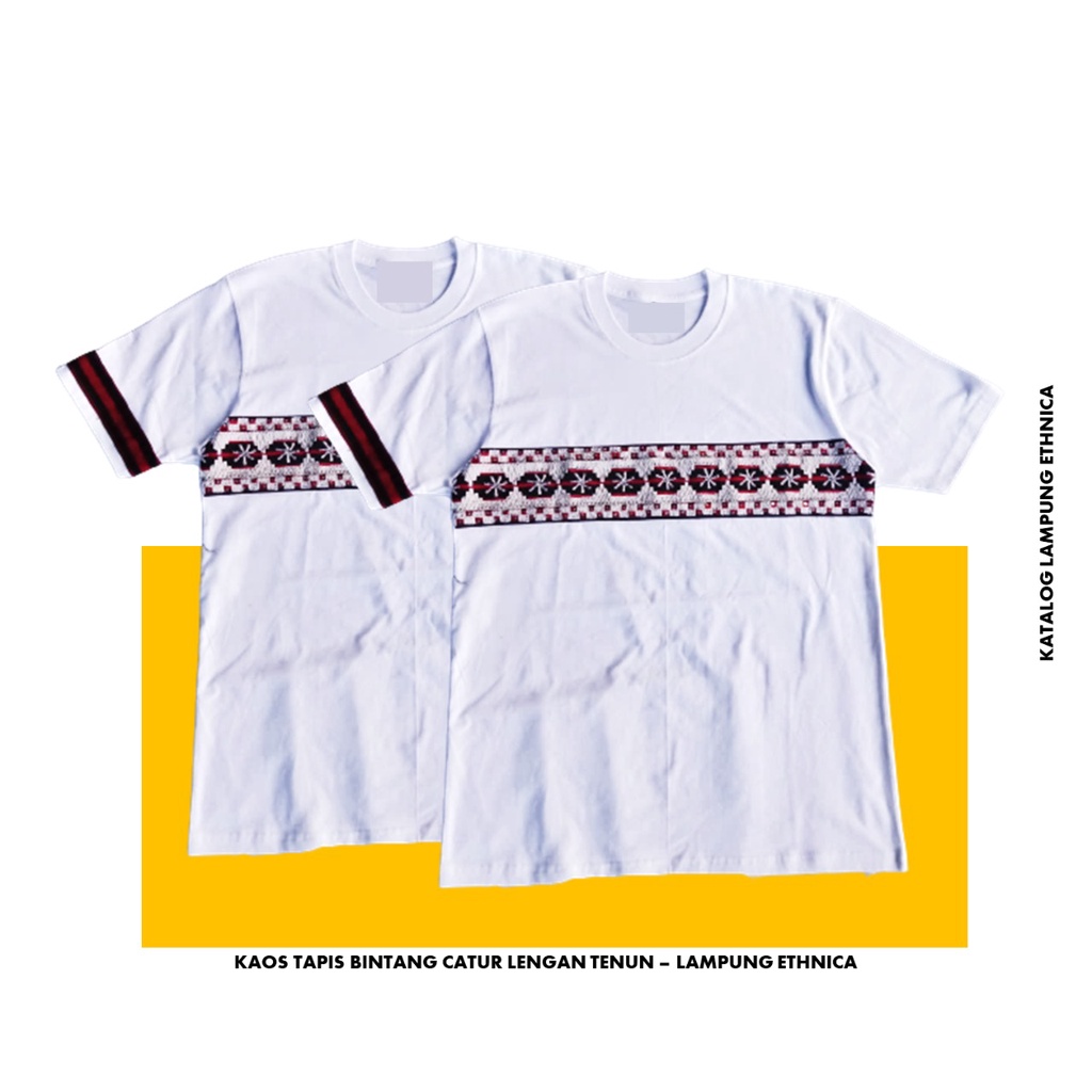 LAMPUNG ETHNICA OFFICIAL- TAPIS LAMPUNG ASLI -KAOS TAPIS LAMPUNG ETHNIC - KAOS MOTIF BINTANG CATUR -
