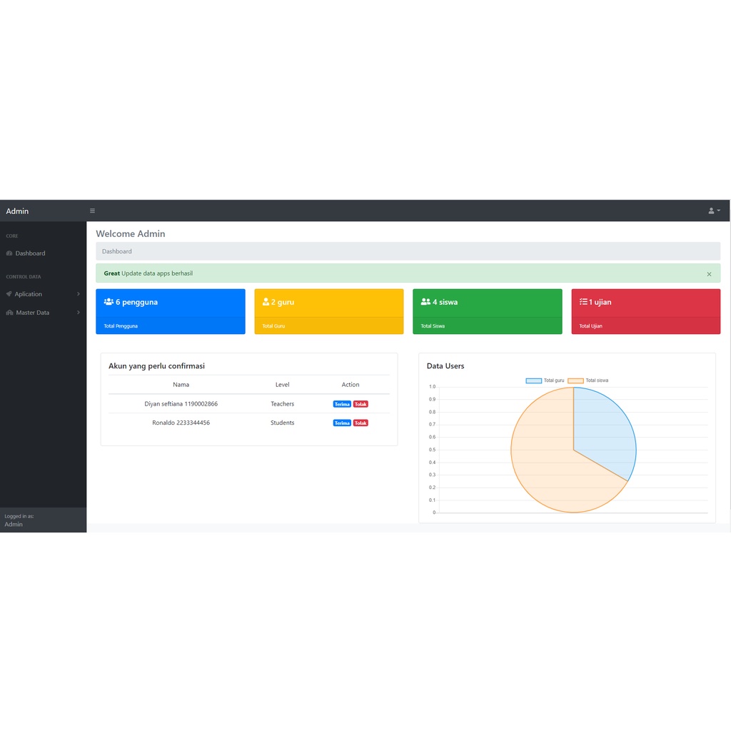 SC Aplikasi Ujian Online Berbasis Web | Update