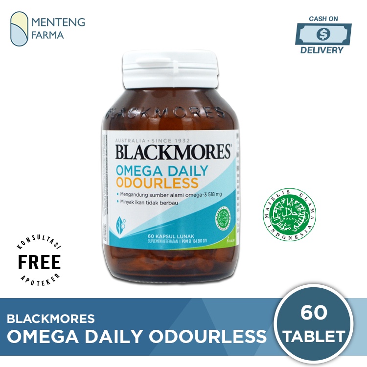 Blackmores Omega Daily Odourless 60 Kapsul Lunak