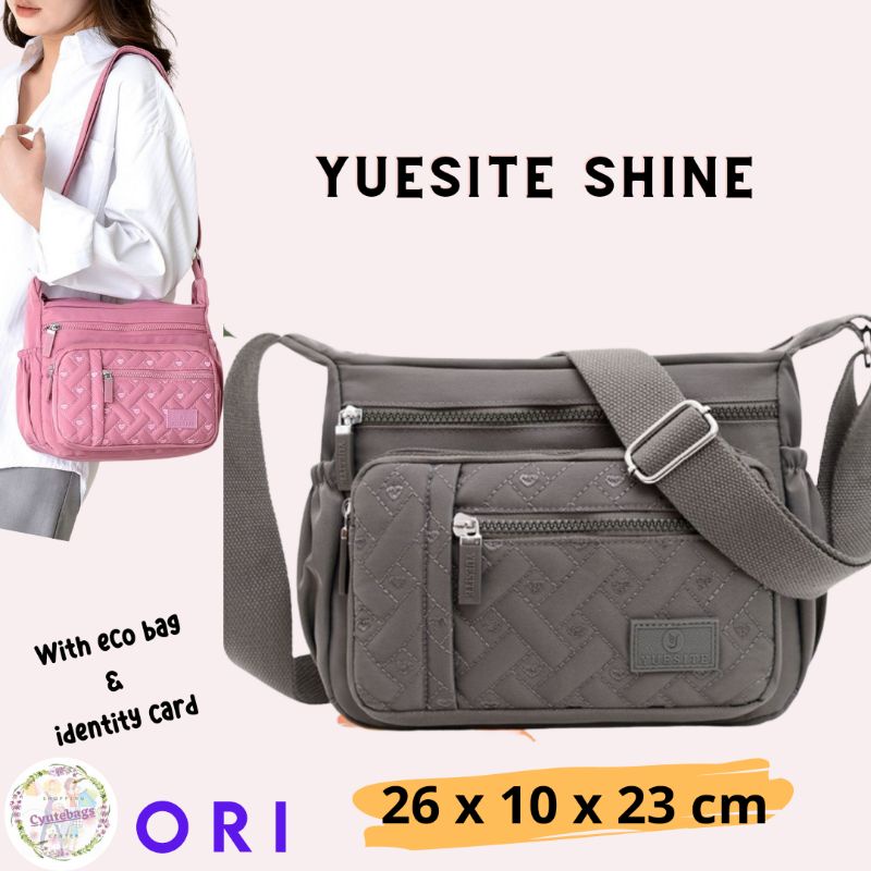 TAS SELEMPANG WANITA FASHION YUESITE SHINE IMPORT WATERPROOF