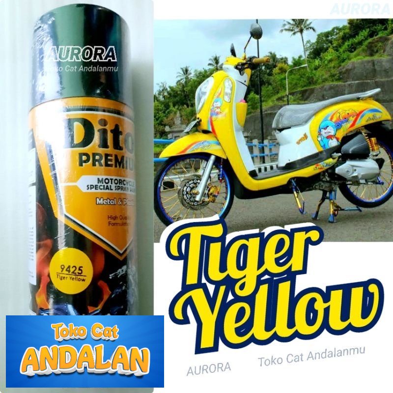 

DITON PREMIUM TIGER YELLOW 9425 pilok pilox pylox cat semprot motor mobil sepeda