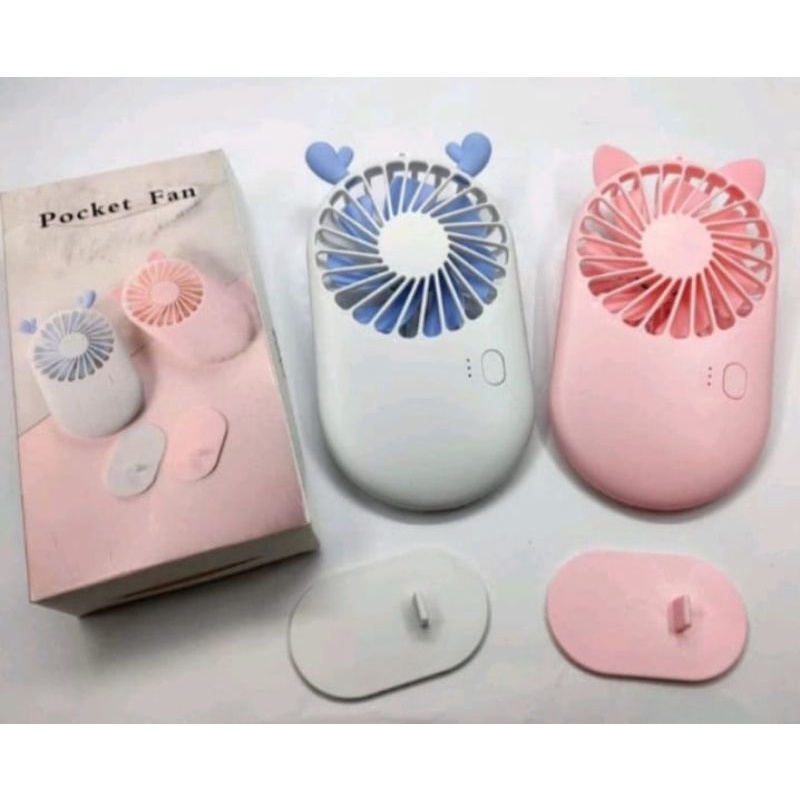 Pocket fan / Kipas Angin Mini / Kipas Karakter / Kipas Cas