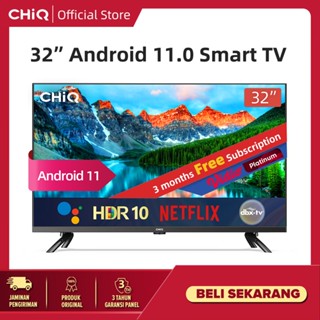 CHiQ 32 Inch Newest Android 11 Frameless Smart TV Digital LED TV (L32G7P)