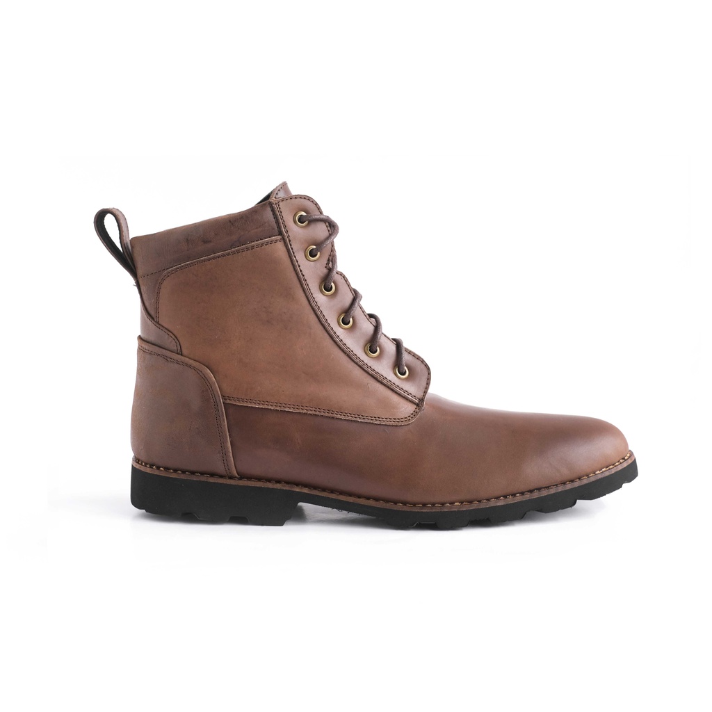 Sepatu Boot Kulit Pria - Winshor - Atom - CH Brown