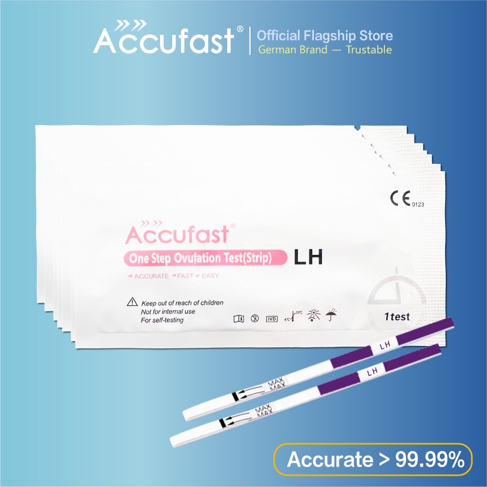 ACCUFAST Tes Ovulasi 50Pcs Strip Tes Ovulasi/ LH Test 10MIU Sensitivit Tinggi