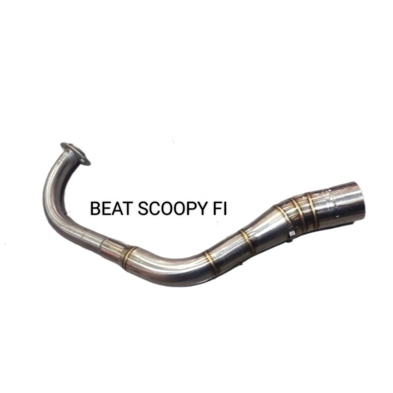 LEHER KNALPOT STAINLESS INLET 50MM 5CM MATIC MIO BEAT SPORT SATRIA FU MEGAPRO TIGER GL