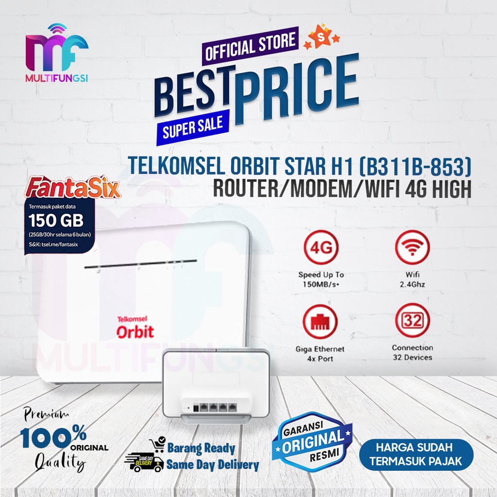 Telkomsel Orbit Star H1 (B311B-853) Router/Modem/Wifi 4G High Speed