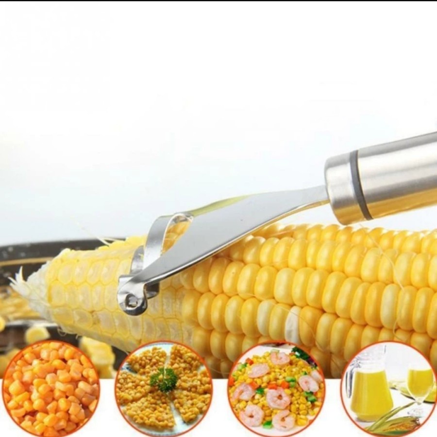 Alat Pengupas Biji Jagung Stainless Corn Strip Peeler Pisau Serut Cut